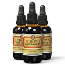 J.CROW'S® Lugol's Solution of Iodine 2% 2 oz (3 Bottles) – Premium Iodine & Potassium Iodide Liquid, Gluten & Alcohol-Free Natural Brine Extract, No Expiration - 1200 Drops