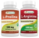 Best Naturals L-proline 500 mg & L-Arginine 1000 mg