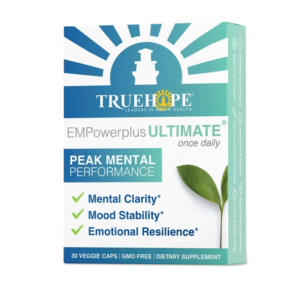 Truehope EMPowerplus Ultimate Strength | Most Effective Brain, Energy & Focus Supplement | 1000% Better Absorption | Backed by 37 Research Studies & 28 Years of Success | 30 Day Supply