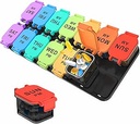 Extra Large Weekly Pill Organizer - 7 Day AM/PM Pill Box, Twice a Day XL Pill Container for Vitamins and Supplements, Airtight & Detachable Design, Ideal for Daily Medication Management