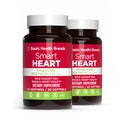 Basic Brands Smart Heart Omega-3 Fish Oil 1000mg - Triple Strength EPA & DHA, Non-GMO, Heart & Cognitive Support - 50 Burpless Softgels - 2-Pack