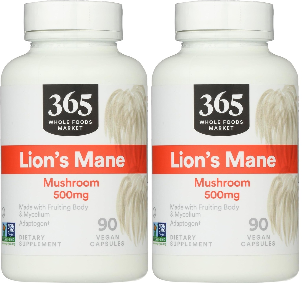 365 by Whole Foods Market, Lion's Mane, 90 Count (Pack of 2)