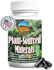 Fulvic Humic Mineral Blend of Plant-Sourced Trace Minerals, Electrolytes, Gut Health, Cognitive & Immune Support, Pure Vitality Formula for Strength - - 120 Capsules
