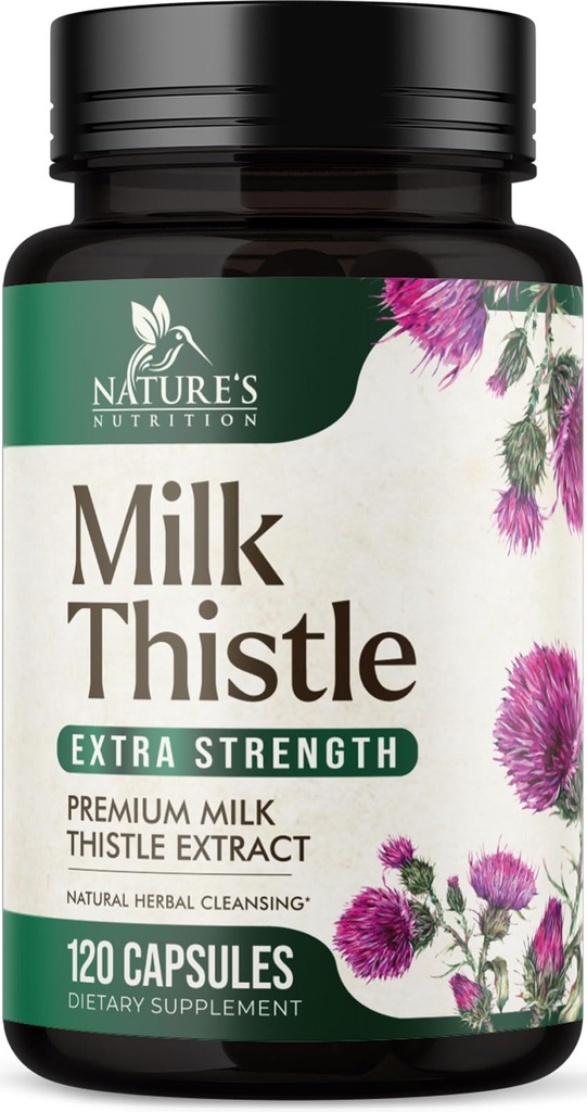Milk Thistle Extract - Liver Cleanse Detox & Repair Formula - Natural Milk Thistle with Silymarin Marianum & Dandelion Extract - Natural Herbal Liver Health Supplement - Made in USA - 120 Capsules