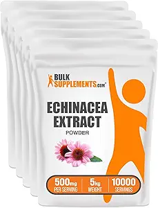 BulkSupplements.com Echinacea Extract Powder - Echinacea Extract, Herbal Supplement for Immune Support - Vegan & Gluten Free, 500mg per Serving, 1kg (2.2 lbs) (Pack of 5)