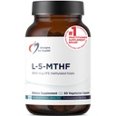 Designs for Health L 5-MTHF - Quatrefolic L Methylfolate Supplement 5mg (8500 DFE) - Methylated Folate Supplement for Women & Men - Supports Methylation - Non-GMO, Gluten Free (60 Capsules)