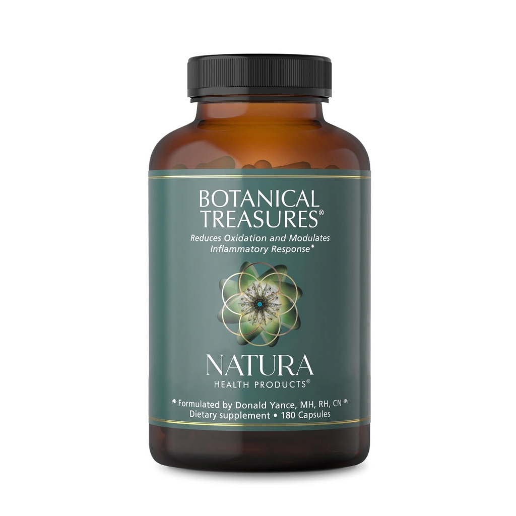 Natura Health Products Botanical Treasures Supplement - Supports Broad-Spectrum Antioxidant Activity- Featuring Turmeric, Ginger, Green Tea, Black Pepper, Trans-Resveratrol, Black Cumin (180 Capsules)