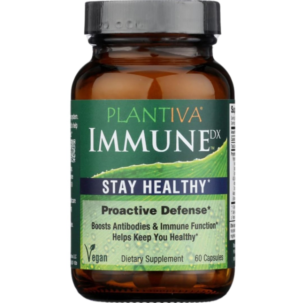 ImmuneDx Healthy Immune Boost Daily Herbal Supplement, Natural Resistance, Whole Body Defense with Echinacea & Ginseng - Vegan - 60 Capsules