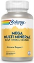 Solaray Mega Multi Mineral (25 Servings, 100 Capsules)
