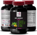 Antioxidant Benefits - ANTI-WRINKLE COMPLEX - Turmeric Power, Silken Touch, Hydration Power, Skin Texture Enhancer, Fresh Complexion, Glycine Complex, L-Glutathione Power, Firming 1 Bottle 60 Caps