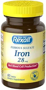 Rexall Ferrous Sulfate Iron 28 Mg - Tablets, 60 Ct