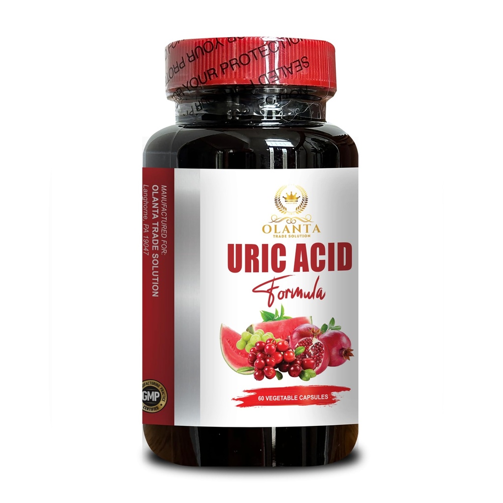 URIC Acid Support - Premium Uric Acid Support Supplement, Includes Tart Cherry Concentrate, Support Healthy Uric Acid Level - 1 Bottle 60 Capsules
