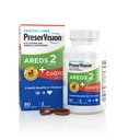 PreserVision AREDS 2 Eye Vitamins with CoQ10 for Heart Health, #1 Eye Doctor Recommended Brand, Lutein and Zeaxanthin Supplement with Vitamin C & E, Zinc, and Copper, 80 Softgels