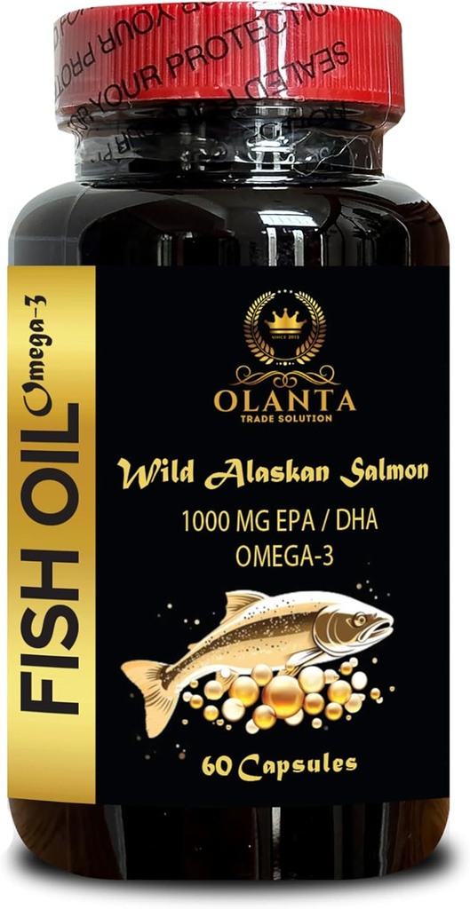 Omega 3 Fish Oil - Source Omega 3 Supplement, Wild-Caught Fish Oil, Organic Omega 3 Fatty Acid Supplements burpless 1 Bottle 60 Capsules