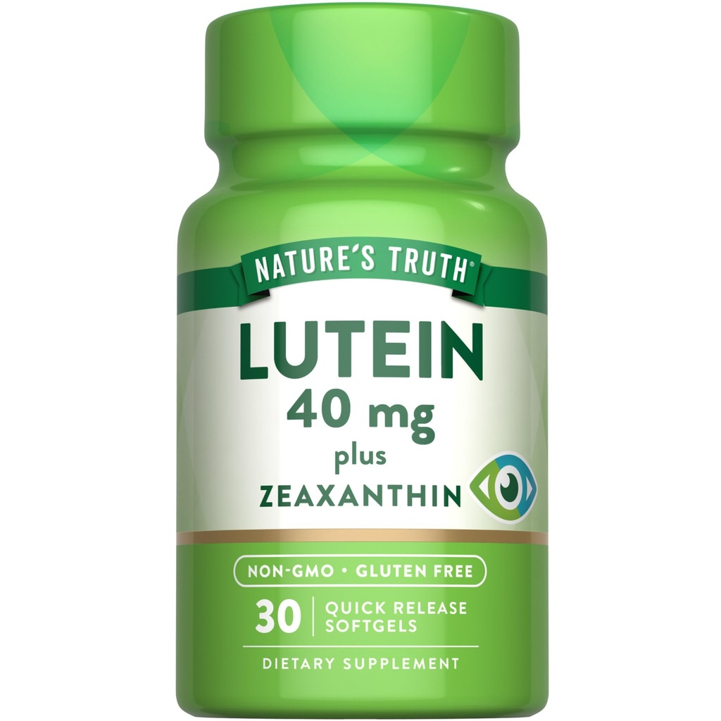 Nature's Truth Lutein and Zeaxanthin Supplement | 40mg | 30 Softgels | Non-GMO & Gluten Free