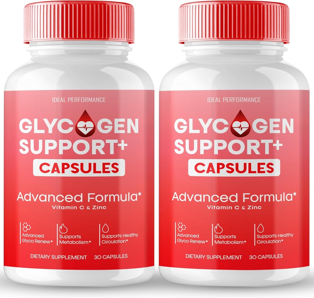 Glycogen Support Capsules, Advanced Formula Support Supplement, All Natural Formula Pills to Maintain Healthy Levels, Overall Wellness - Maximum Strength, Glycogen Support Pills Reviews (2 Pack)