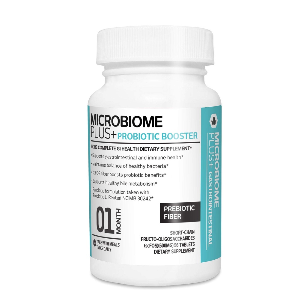 Microbiome Plus Prebiotics scFOS Prebiotic Fiber, Boosts Probiotic Benifits, GI Digestive Supplements, Allergy Safe and Gluten-Free for Men and Women (1 Month Supply) (1)
