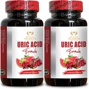URIC Acid Support - Essential Daily Kidney and Uric Acid Support for Adults, Foot Joint Support, Lower uric Acid Levels Capsules - 2 Bottles 120 Capsules
