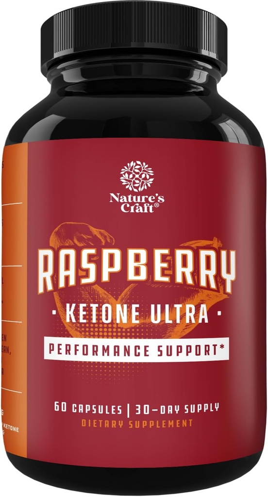 Pure Raspberry Ketones Weight Loss Supplement - Keto Burn Natural Fat Burner Diet Pills for Men & Women Boost Metabolism Burn Belly Fat Potent Appetite Suppressant 500 mg 60 Capsules