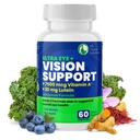 AREDS 2 Eye Vitamins with Lutein and Zeaxanthin for Macular Health, Bilberry Vision Health Supplement, 20mg Lutein, Zinc & Vitamin A, Blue Light & Dry Eye Support, Non-GMO, Gluten-Free, 60 Capsules