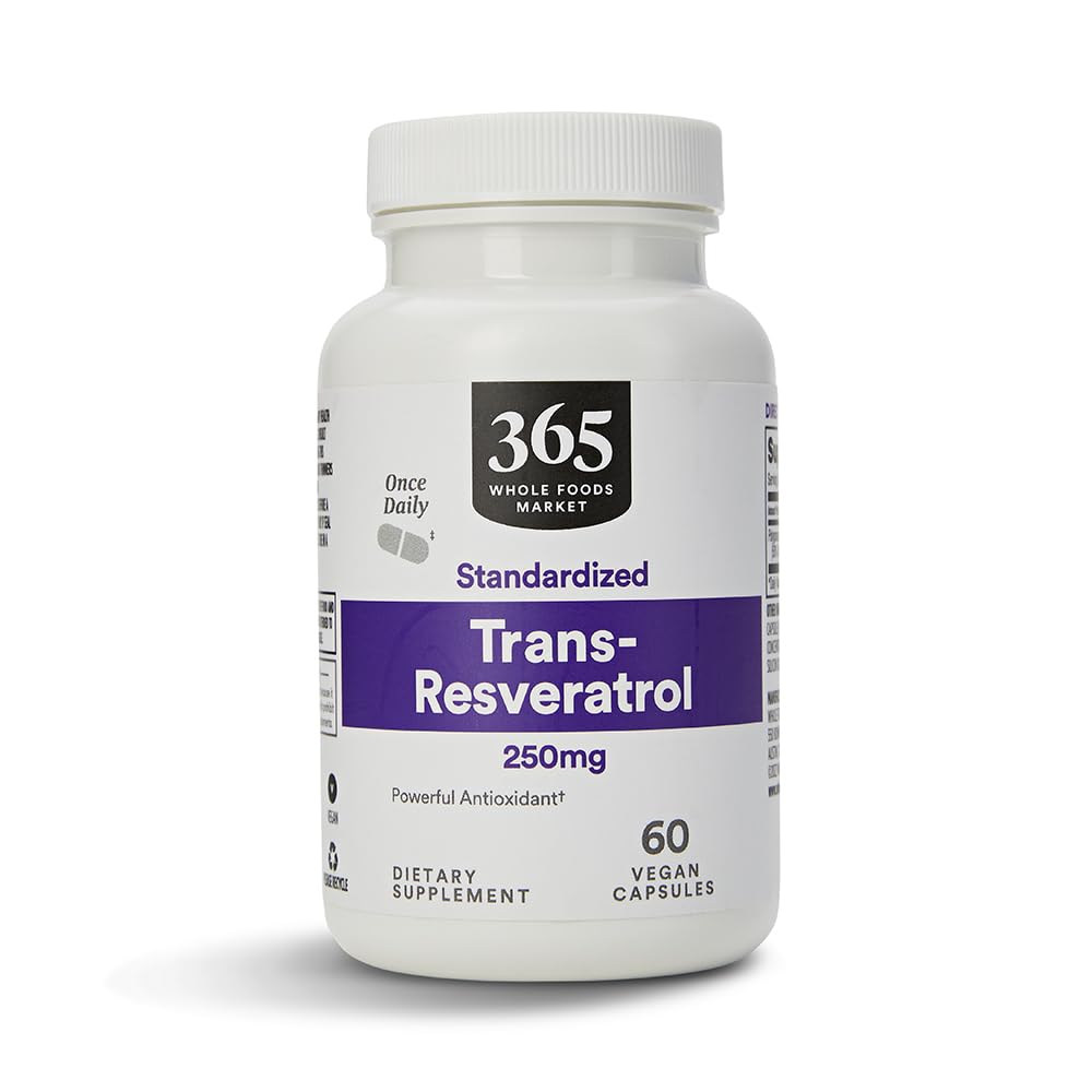 365 by Whole Foods Market, Transresveratrol 250Mg, 60 Vegg Capsules