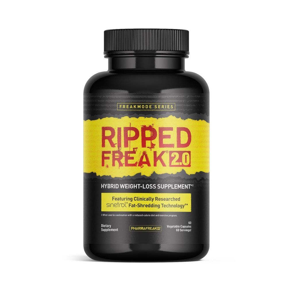 Pharmafreak Ripped Freak 2.0 – Advanced Training Support Complex with Sinetrol® Citrus Polyphenols and B-Vitamins – 60 Capsules (60 Servings)