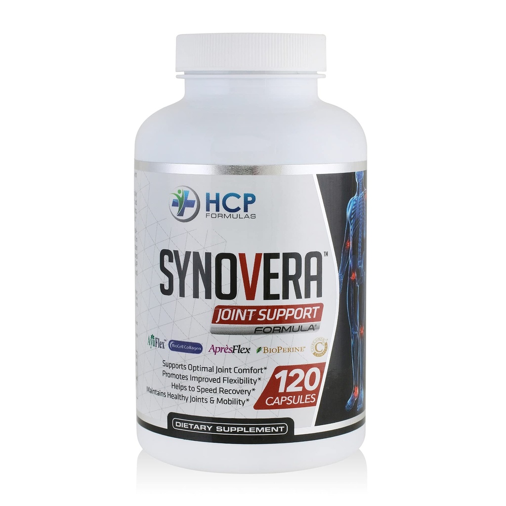 Synovera - Joint Support Complex with Turmeric Extract & Collagen - Mobility & Flexibility - Healthy Joints, Tendon, Ligament, and Synovial Tissue - Dietary Supplement - 120 Caps