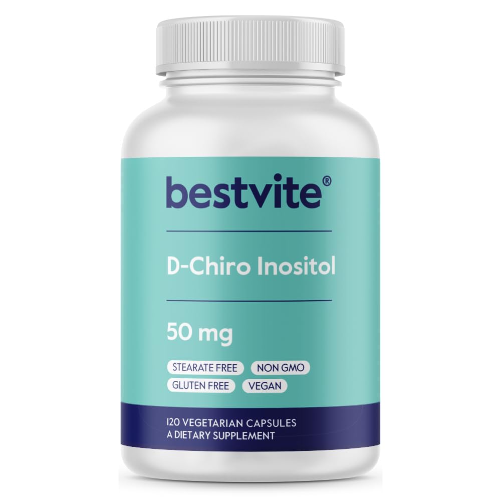 BESTVITE D-Chiro Inositol (120 Vegetarian Capsules) - No Stearates - Vegan - Non GMO - Gluten Free