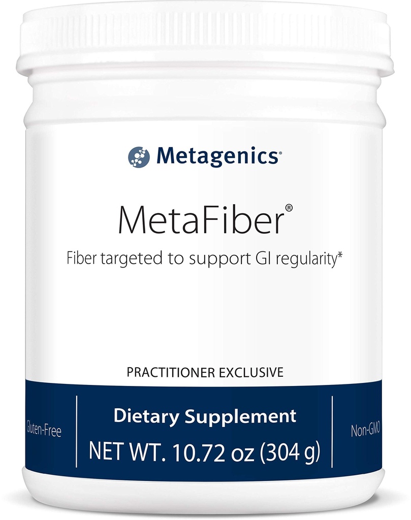 Metagenics MetaFiber - 6 g Dietary Fiber - Supports GI Regularity & Occasional Constipation Relief* - Fiber Blend Powder - Non-GMO & Gluten-Free - 10.72 oz