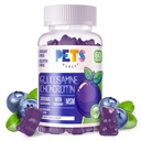 Pets Purest Glucosamine Chondroitin Gummies with MSM & Elderberry Extra Strength - Joint Support, Antioxidant Immune Support Supplement for Adults, Men & Women.60 Blueberry Gummies
