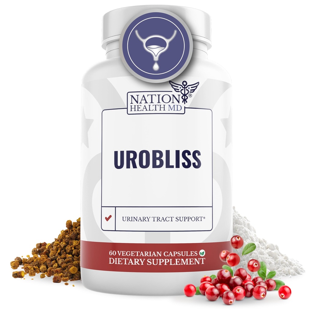 UroBliss UTI Supplements - D Mannose with Cranberry Extract, Propolis & Vitamin D3 - UTI Relief, Bladder Support & Urinary Tract Health for Women - 60 Capsules