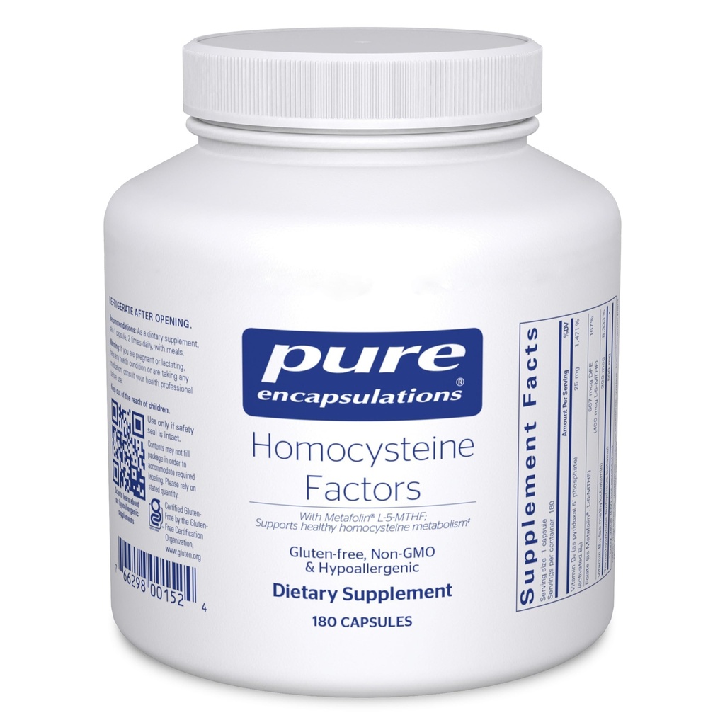 Pure Encapsulations Homocysteine Factors | Supplement to Support Normal Homocysteine Levels and Cardiovascular Health* | 180 Capsules