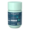 True Grace Men's 40+ One Daily Multivitamin Fermented Minerals, Organic Adaptogens & Mushrooms Whole Body Balance Immune, Endurance, Bone & Heart Support Supplement - Non-GMO - 30 Vegan Tablets