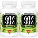 Swiss Kriss Herbal Laxative Tablets, Natural Laxatives for Constipation Relief, Senna Laxative, 250 tablets, (Pack of 2)