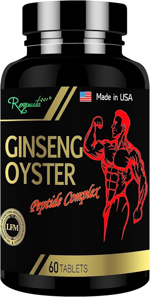 Ginseng&Oyster Complex Tablet-Used to Boost Your Energy and Immune System,One A Day Men's Health Ginseng&Oyster Complex Formula,Male Enhancing Supplement,60 Tablets/Bottle, 15-Day dose