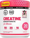 Old School Labs Creatine for Women – Post-Workout Supplement with 5000mg Creatine Monohydrate Powder, 2000mg Collagen & BCAA 2:1:1 for Strength Support & Recovery – Unflavored - 8.57 Ounce (Pack of 1)