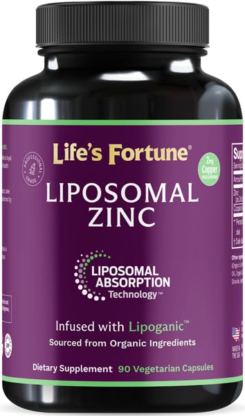 Liposomal Pure Zinc Picolinate Supplement with Copper, Immune Support, Metabolism, and Skin Health | High Potency, for Adults Men & Women | Powerful Antioxidant | 90 Capsules