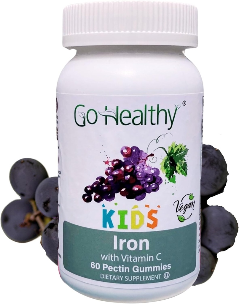 Iron Gummies for Kids, Vegan Suitable, Kosher & Halal - 30 Servings – Go Healthy