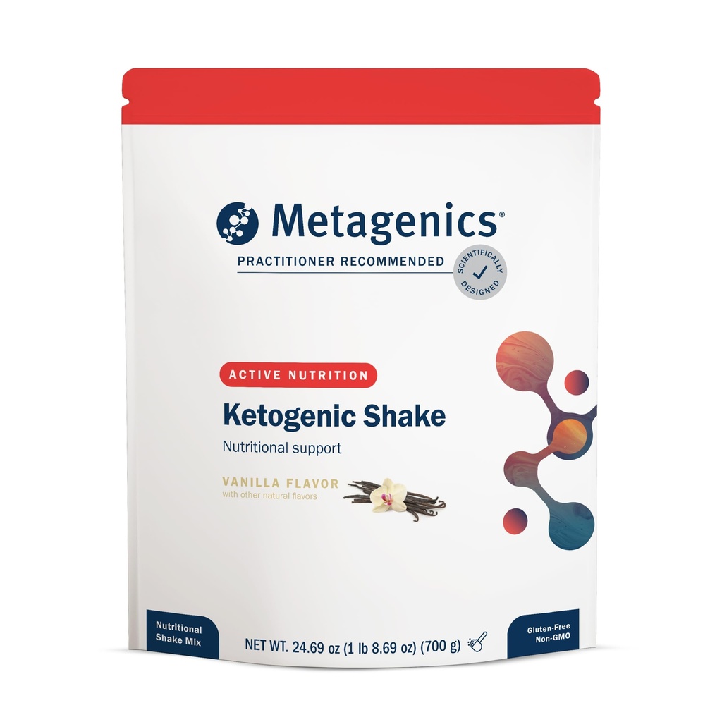 Metagenics Ketogenic Shake - Keto Protein Powder - Low Carb, Sugar-Free, Gluten-Free Meal Replacement - 25 Vitamins & Minerals with MCTs, Iron, Biotin & Calcium - Non-GMO -14 Servings