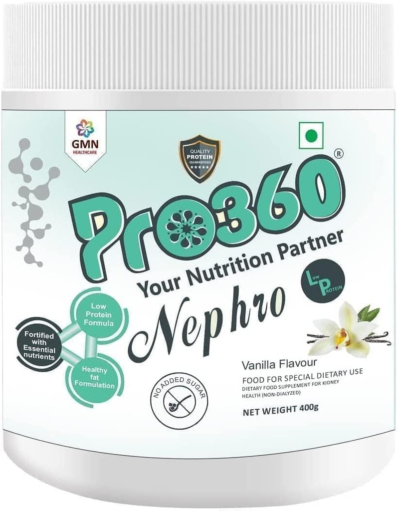Senta LP - Non-Dialysis Care Nutritional Protein Drink (Vanilla Flavour) No Added Sugar, Special Dietary Supplement for Kidney/Renal Health, 400 Gm