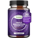 Highly Potent Magnesium Complex Capsules - Triple Magnesium Blend with Taurate Glycinate and Malate - 400mg Supplement Supports Relaxation & Overall Wellness Non-GMO Vegan - 90 Count
