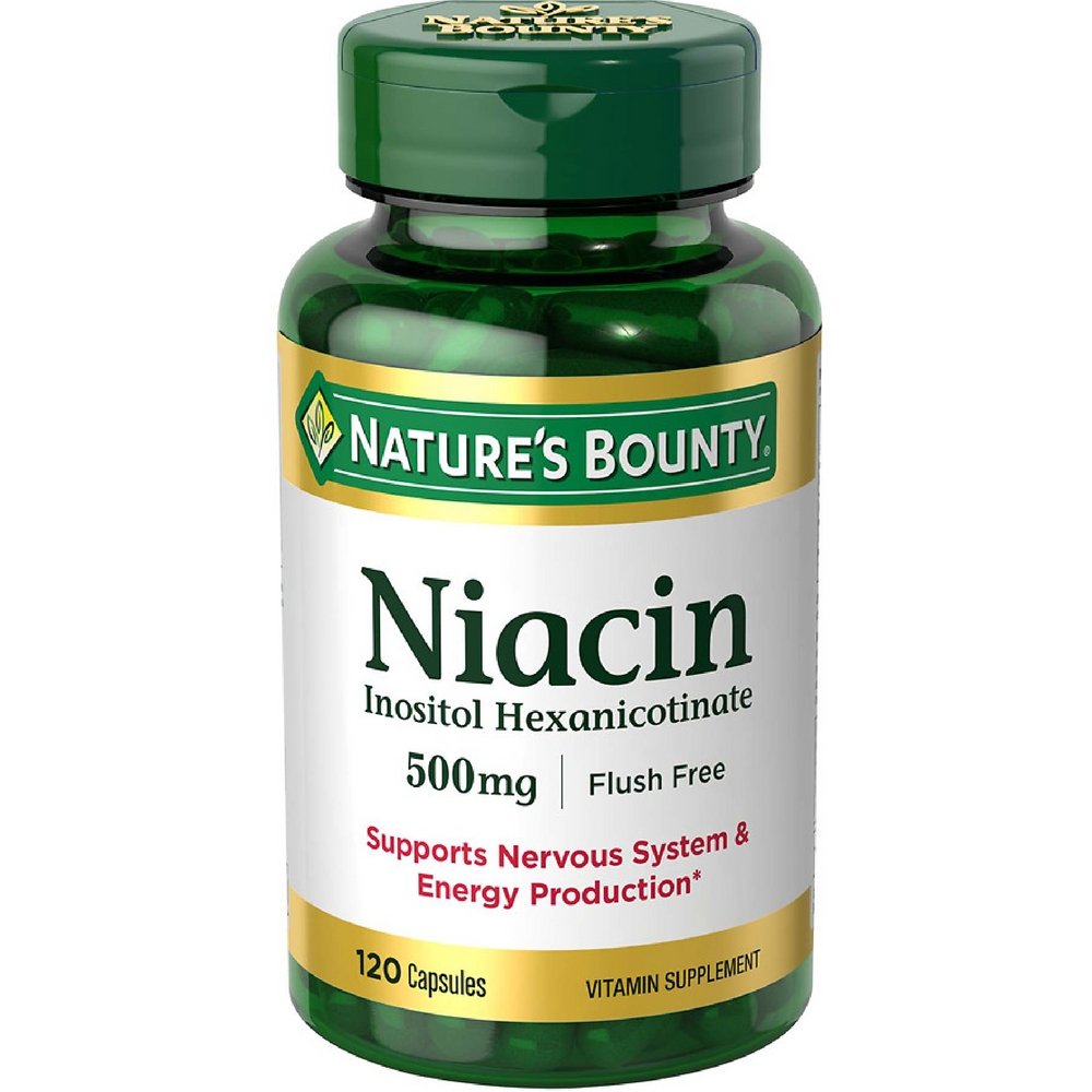Nature's Bounty Niacin 500 mg capsules 120 ea ( Pack of 2)
