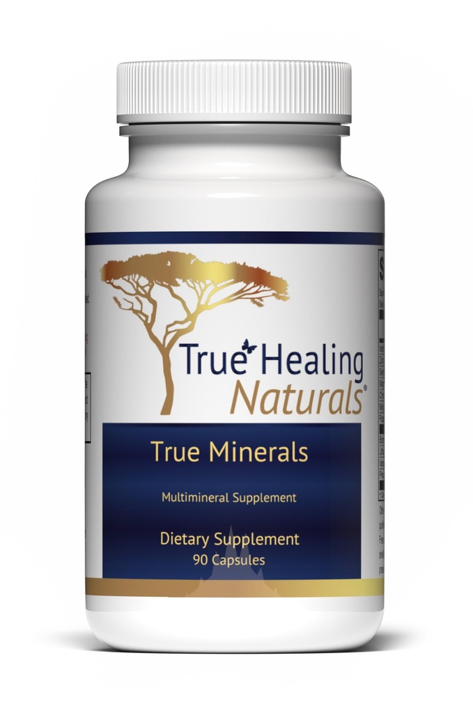 True Healing Naturals - True Minerals Supplement, Promotes Gut & Heart Health, 90 Vegetarian Capsules