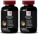 Daily Energy - RESVERATROL Complex - Berry Blend, Hydration Balance, Powerful Antioxidants, Natural Ingredients, Noni Power, Berry Benefits, Nutritional Support, Refreshing Flavor 2 Bottles 120 Caps