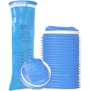 HCS Bulk Vomit Bags Disposable, Adults, Kids, Emesis, Throw Up, Barf, Puke | 144/Case, Car, Air Travel, Home, First Trimester Pregnancy Nausea, Morning Sickness, Hospital Patient, Medical, Blue