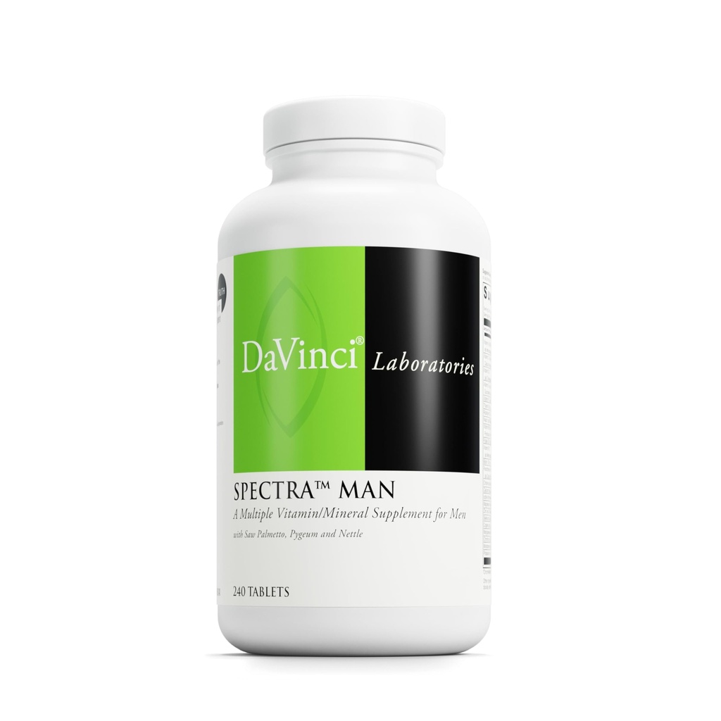 DAVINCI Labs Spectra Man - Dietary Supplement to Support Immune System Function and Men's Unique Needs - with Vitamins, Minerals, Amino Acids, Herbs, Digestive Enzymes and Fatty Acids - 240 Tablets