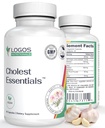Cholest Essentials - 60 Capsules | Vegan Supplement with Garlic, Niacin, Policosanol, Guggul, Plant Sterol & Cayenne | Daily Wellness Capsules for Men and Women