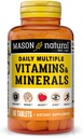MASON NATURAL Daily Multiple Vitamins with Minerals, 24 Essential Nutrients for Overall Health, 60 Tablets