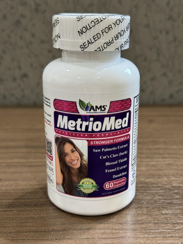 America Medic & Science MetrioMed 60 Capsules | Women’s Herbal Supplement for Hormonal Balance & Wellness | with Black Cohosh, Chasteberry & Red Clover