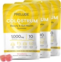 Prelude Bovine Colostrum Chews for Gut Health, Bloating & Beauty for Women & Men - Grassfed Colostrum Gummies for Digestive Health Immunity & Overall Wellness - 10 Count Strawberry Milkshake 3pk